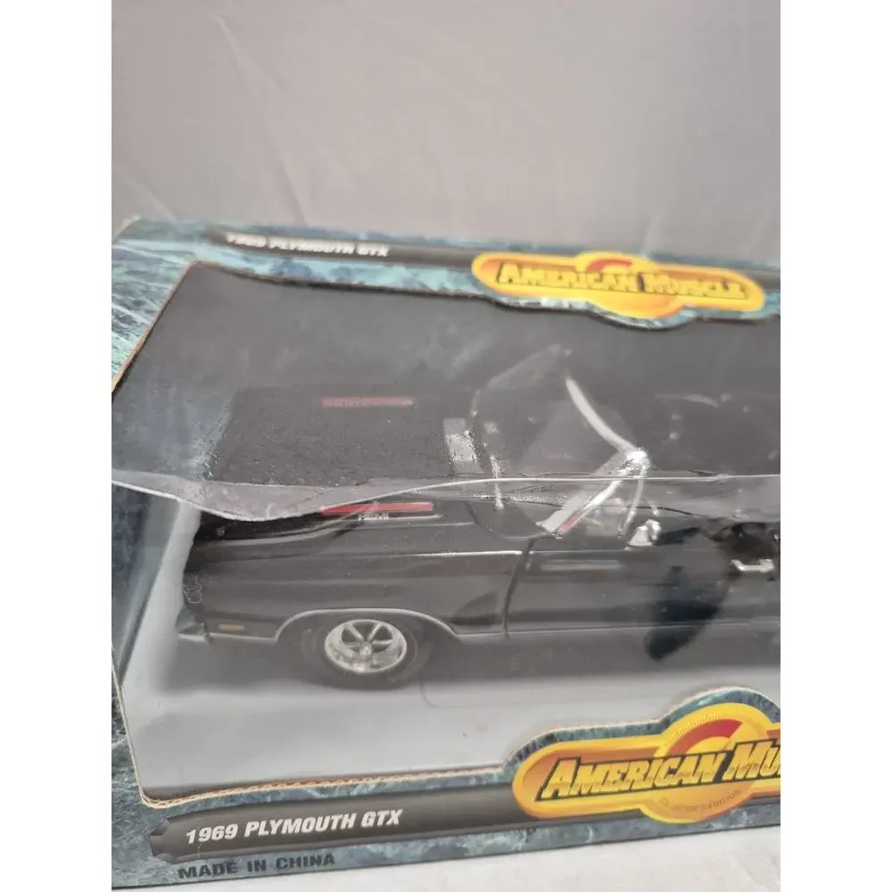 💥 GTX BLACK 1969 HEMI 1/18 CONVERTIBLE PLYMOUTH 32020 AMERICAN ERTL CAST